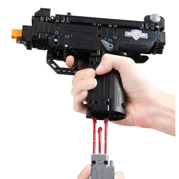 Zestaw 359 Klocków Konstrukcyjnych CaDA Karabin Micro UZI dla dzieci 8+ Funkcja strzelania + 6 Pocisków